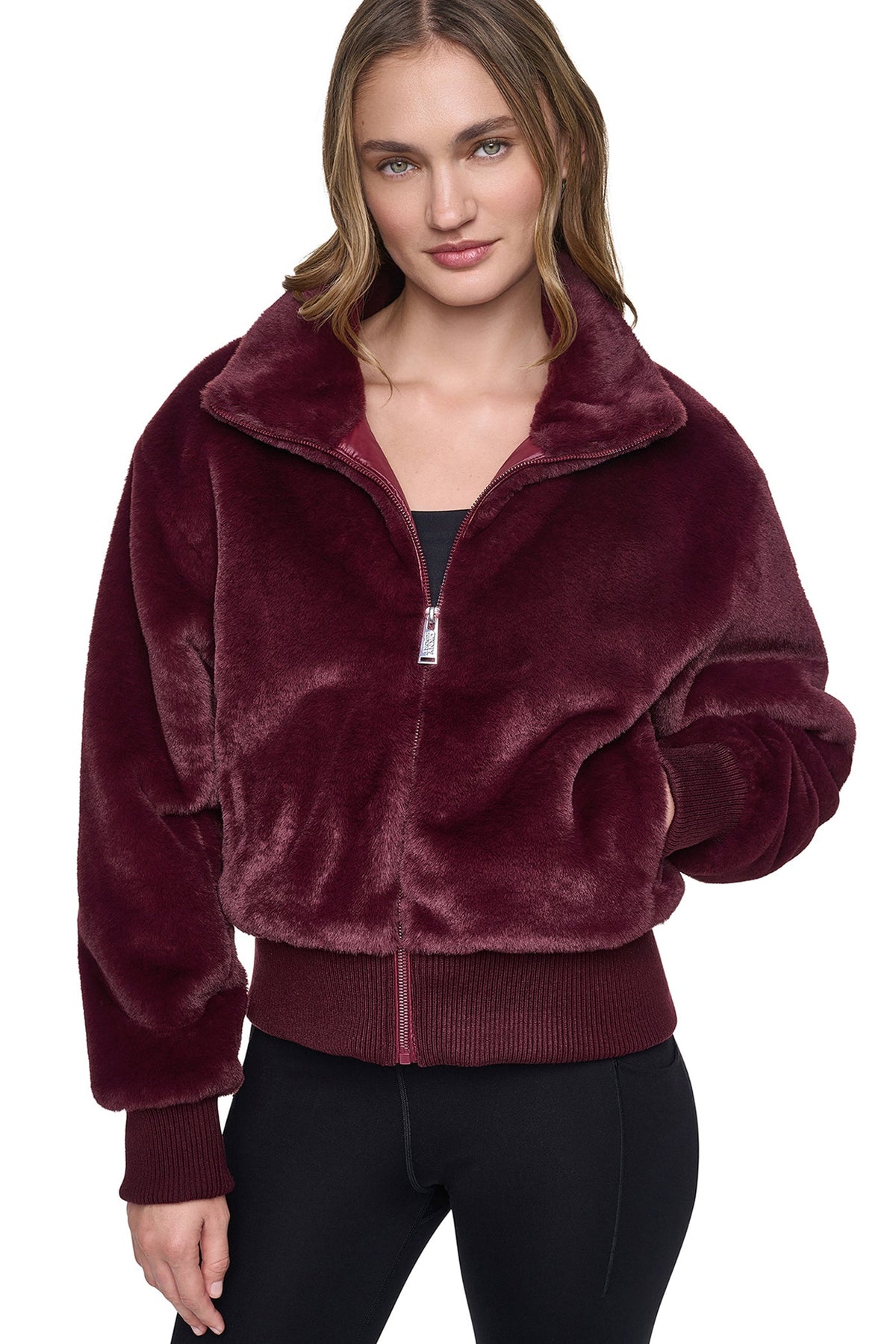 DKNY Women's Faux Fur Bomber
