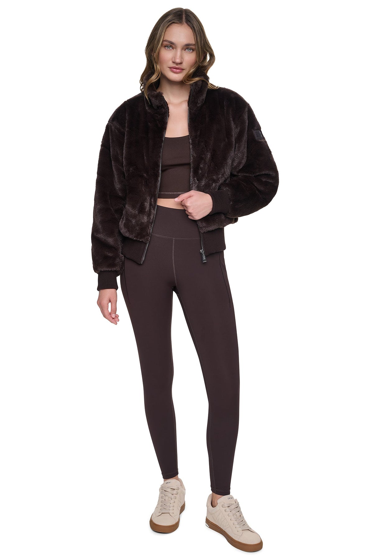 DKNY Women's Faux Fur Bomber