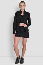 DKNY Women's Funnel Neck Full Zip Jacket