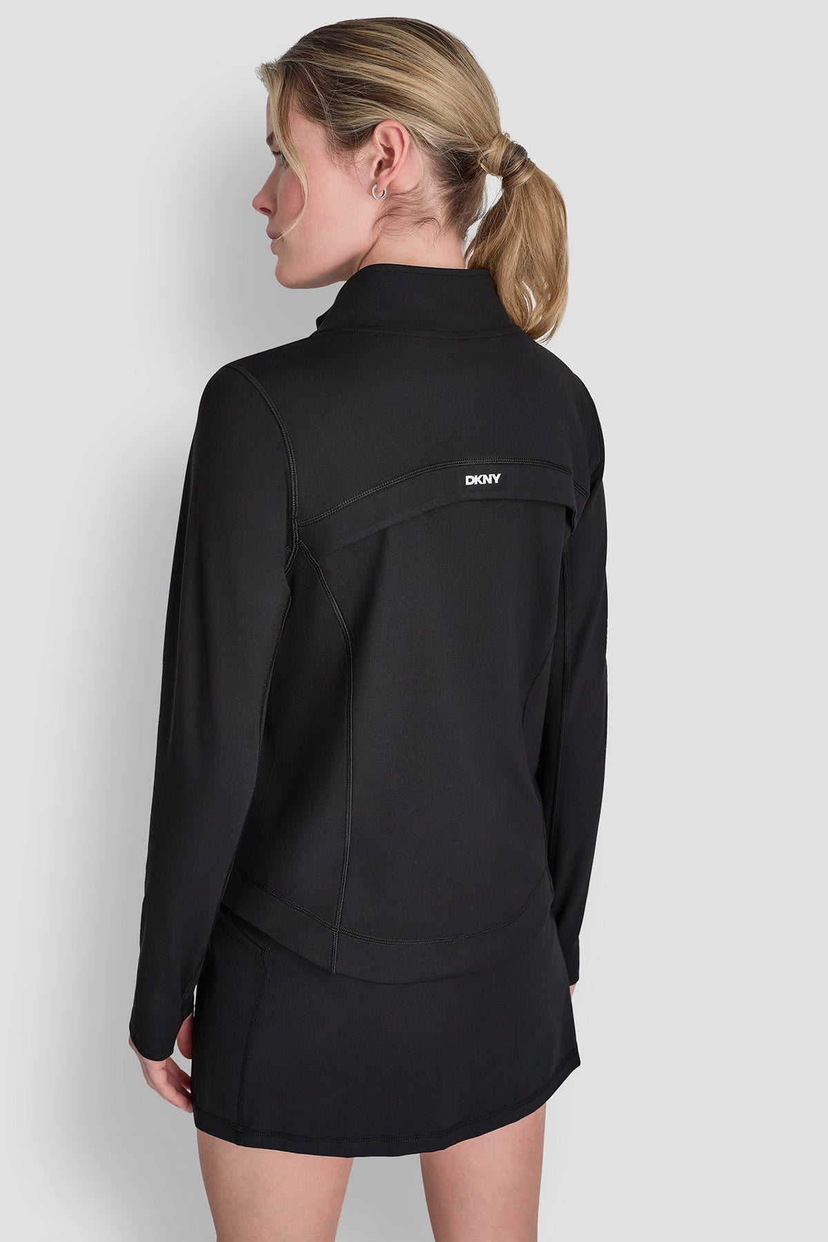 DKNY Women's Funnel Neck Full Zip Jacket