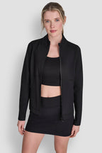 DKNY Women's Funnel Neck Full Zip Jacket