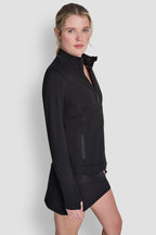 DKNY Women's Funnel Neck Full Zip Jacket