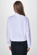 DKNY Women's Mesh Logo Trim Hooded Jacket