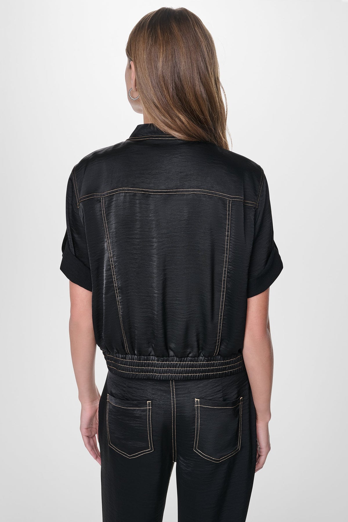 DKNY Contrast Stitch Jacket Black