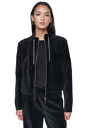 DKNY Women's Metallic Velvet Knit Jacket