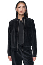 DKNY Women's Metallic Velvet Knit Jacket