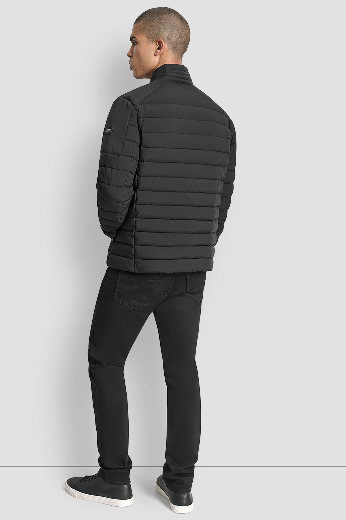 DKNY Men's Light Weight Moto Jacket Black