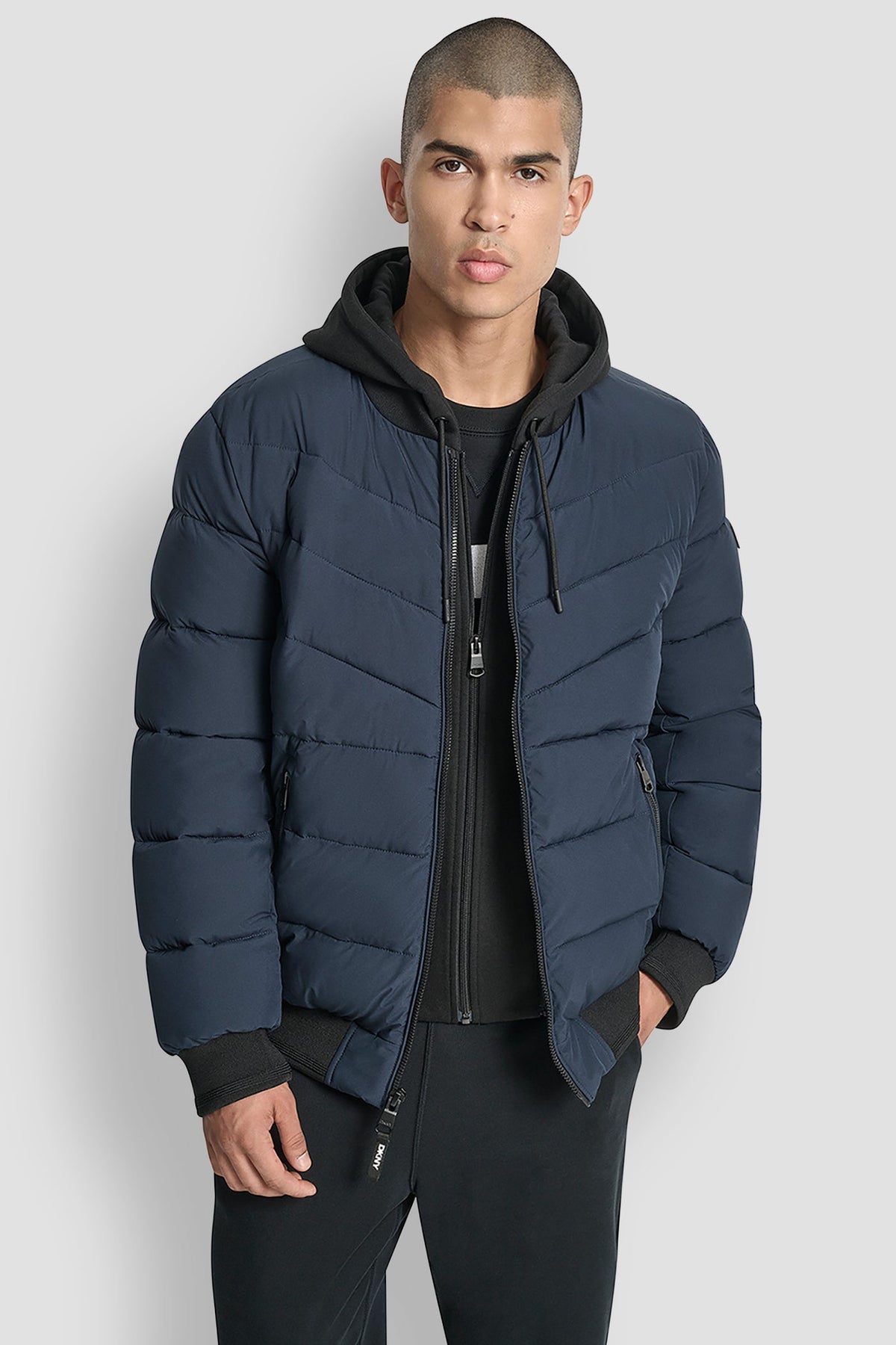 DKNY Stretch Bomber Jacket - Navy