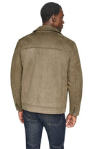 DKNY Men's Faux Suede Trucker Jacket