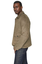 DKNY Men's Faux Suede Trucker Jacket