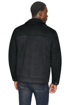 DKNY Men's Faux Suede Trucker Jacket