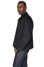 DKNY Men's Faux Suede Trucker Jacket
