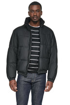 DKNY Men's Quilted Bomber Jacket - Black - View 1