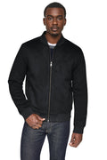 DKNY Faux Suede Bomber Jacket - Black