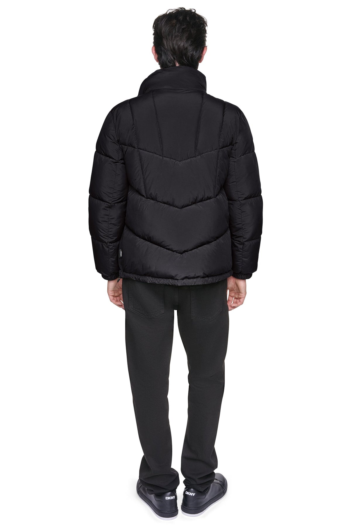 DKNY Men's Stretch Puffer Jacket Black