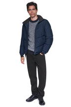 DKNY Men's Stretch Puffer Jacket Navy