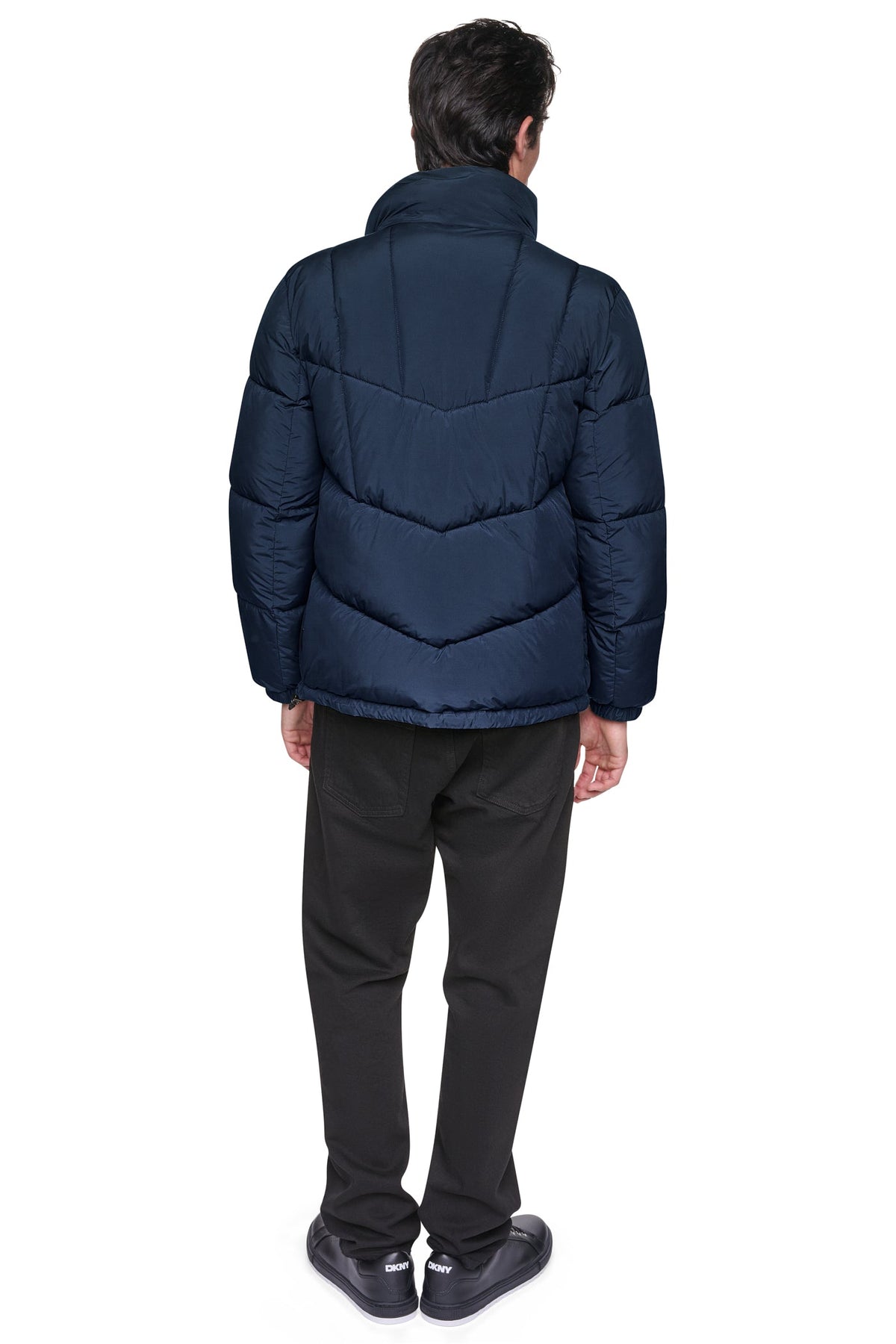DKNY Men's Stretch Puffer Jacket Navy