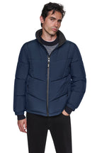 DKNY Men's Stretch Puffer Jacket Navy