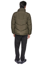 DKNY Men's Stretch Puffer Jacket Olive