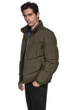 DKNY Men's Stretch Puffer Jacket Olive