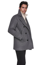 DKNY Men's Faux Wool Peacoat