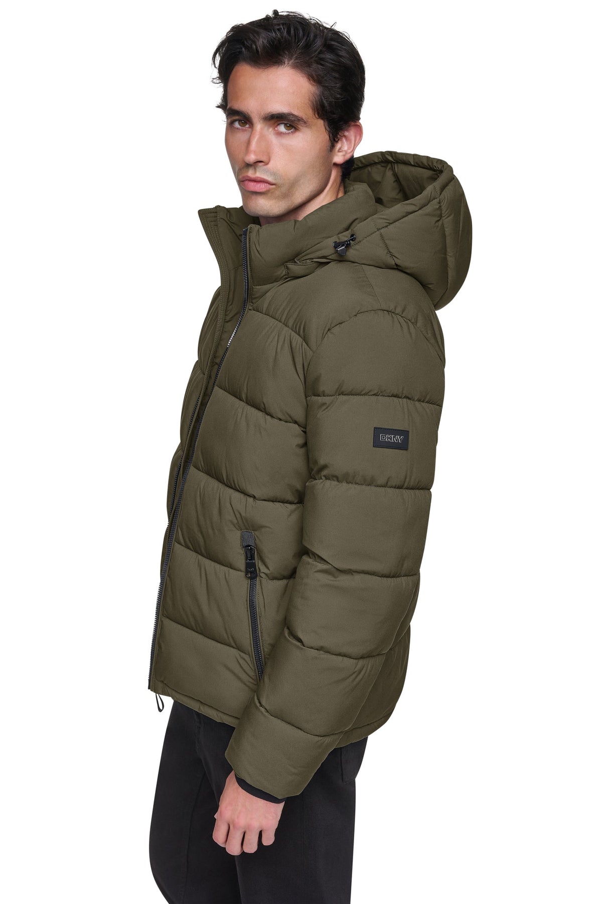 DKNY Men's Heavy Weight Hooded Puffer