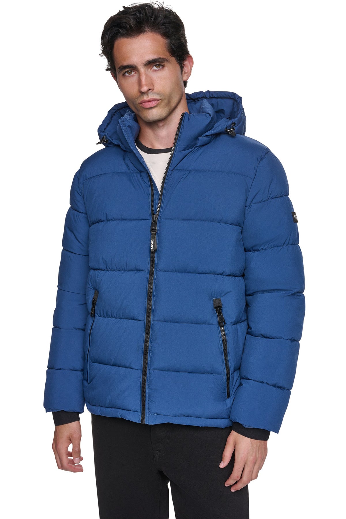 DKNY Heavy Weight Hooded Puffer - Blue Edge