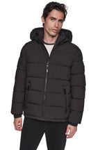 DKNY Heavy Weight Hooded Puffer - Coffee