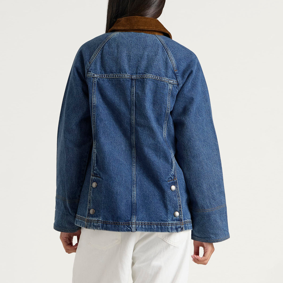 Barbour Women's Modern Beadnell Casual Denim Jacket – Mid Blue Denim & Classic