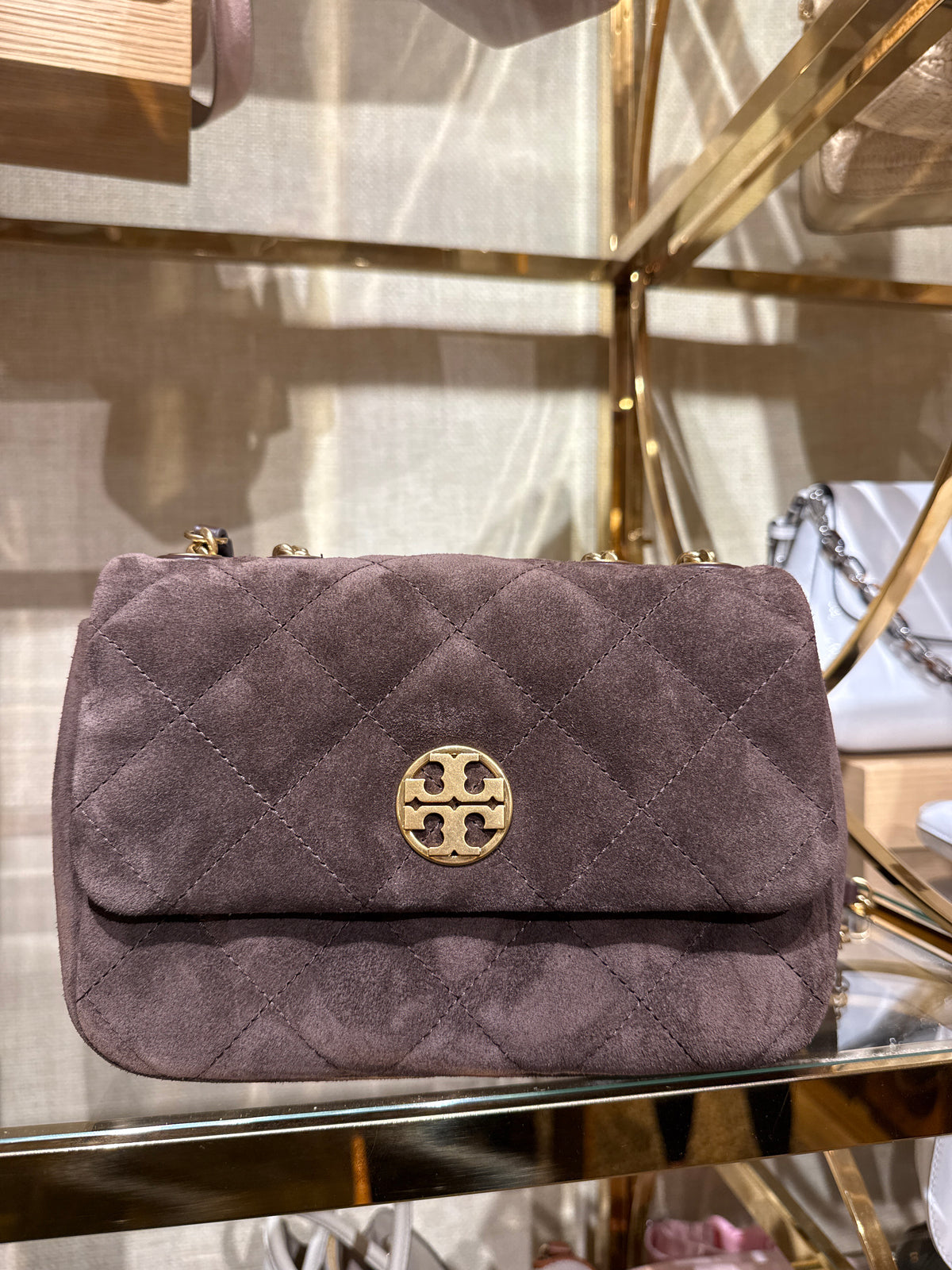 Willa Small Suede Shoulder Bag