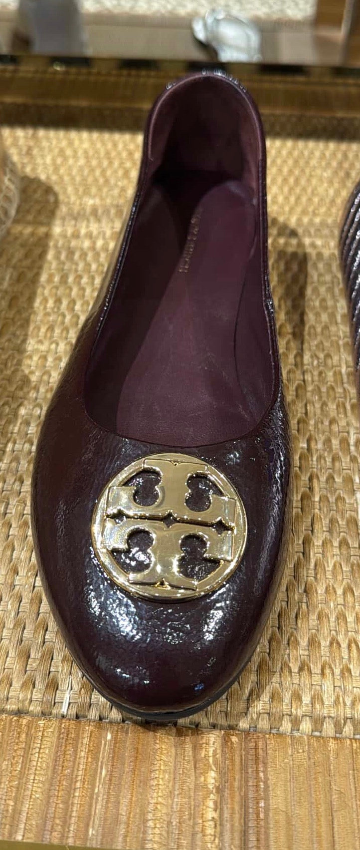 Tory Burch Chelsea Burgundy Ballet Flats
