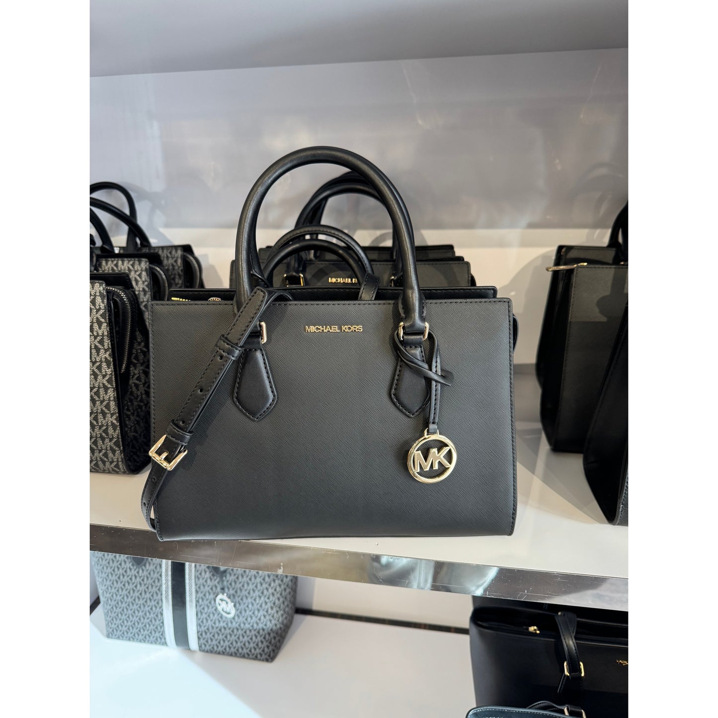 Michael Kors Sheila Medium Faux Leather Satchel