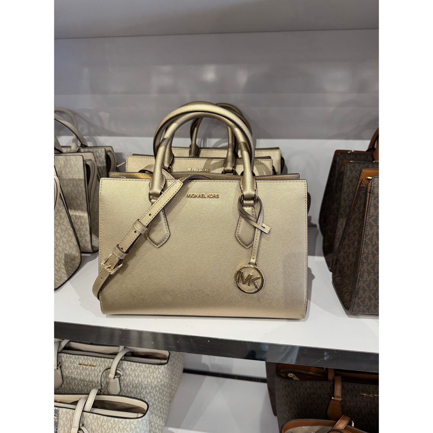 Michael Kors Sheila Medium Faux Leather Satchel