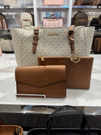 Michael Kors Maisie Große 3-in-1-Tragetasche aus genarbtem Leder