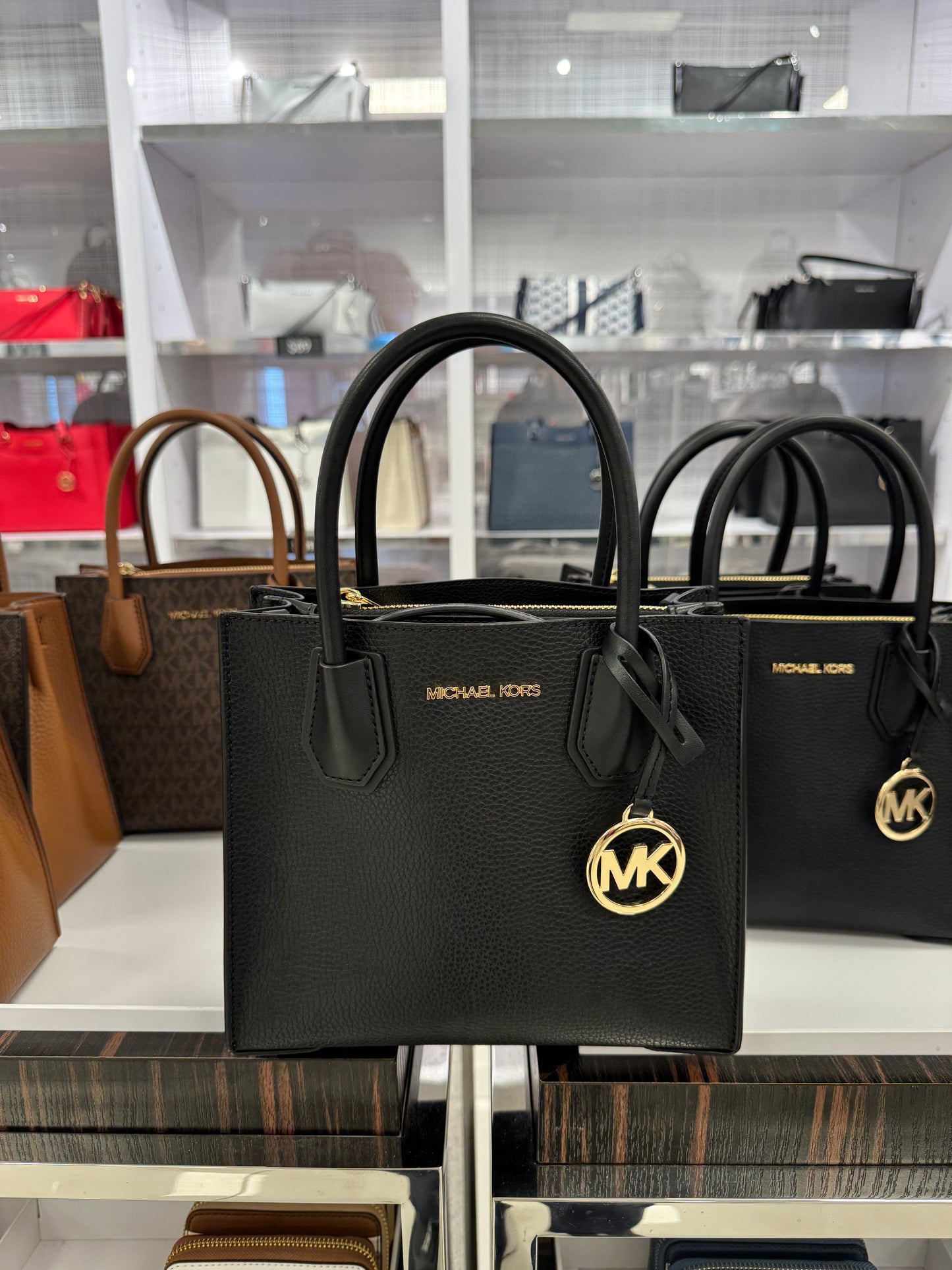 Michael Kors Mercer Medium Pebbled Leather Crossbody Bag