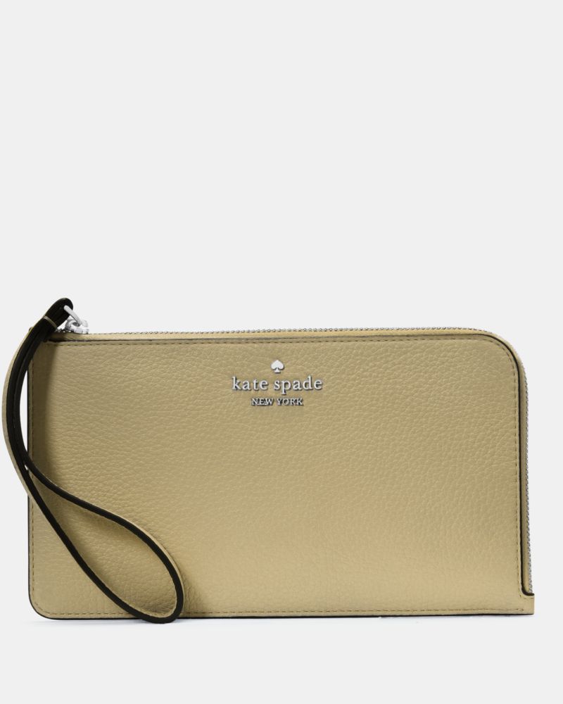 Kate Spade Lucy Wristlet Pebbled - Green