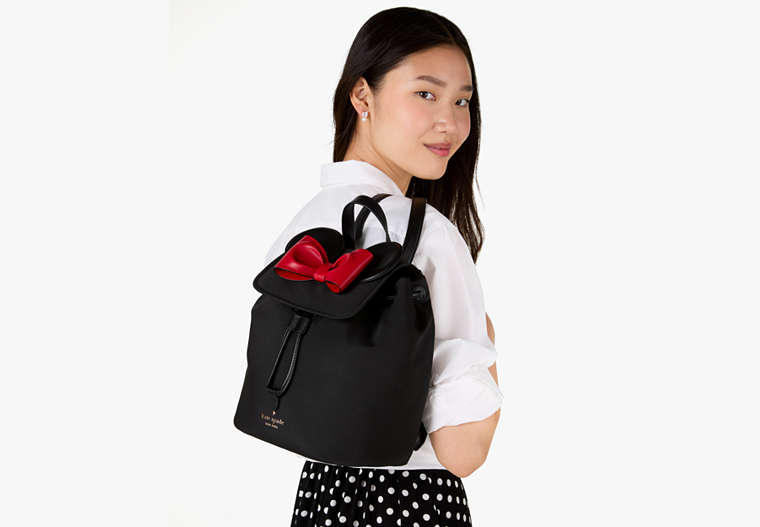 Kate Spade Disney X Minnie 3D Flap Backpack side view