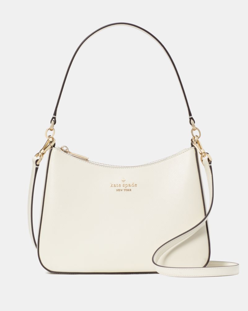 Margot Medium Shoulder Bag Textured Leather - Meringue