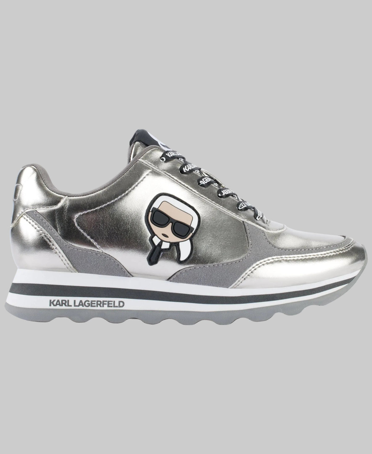 Karl Lagerfeld Meade Metallic Trainer Sneaker
