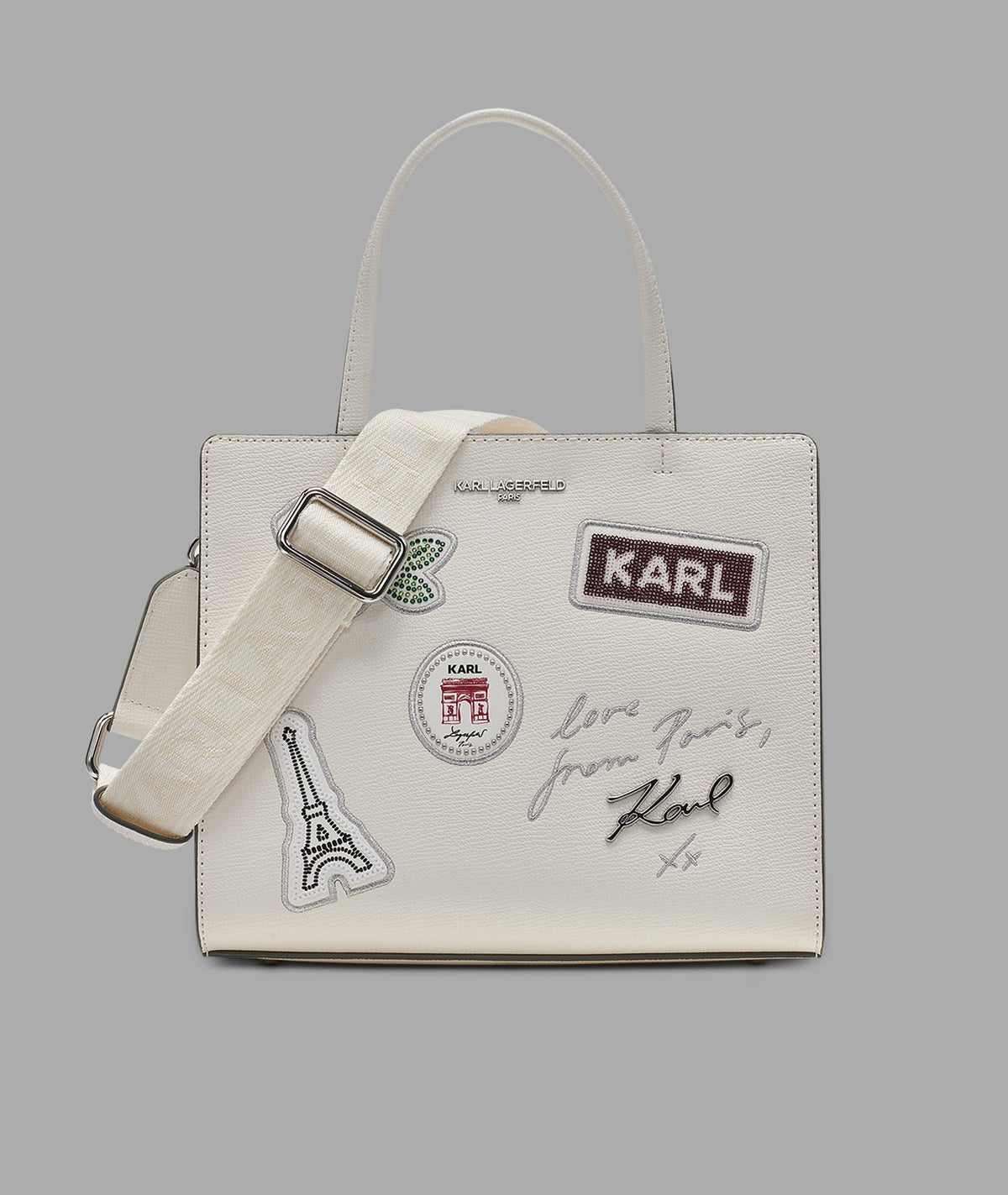 Karl Lagerfeld Maybelle Satchel with Patches