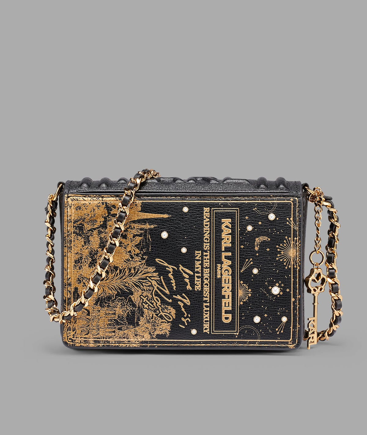 Karl Lagerfeld Ikon Leather Constellation Book Crossbody