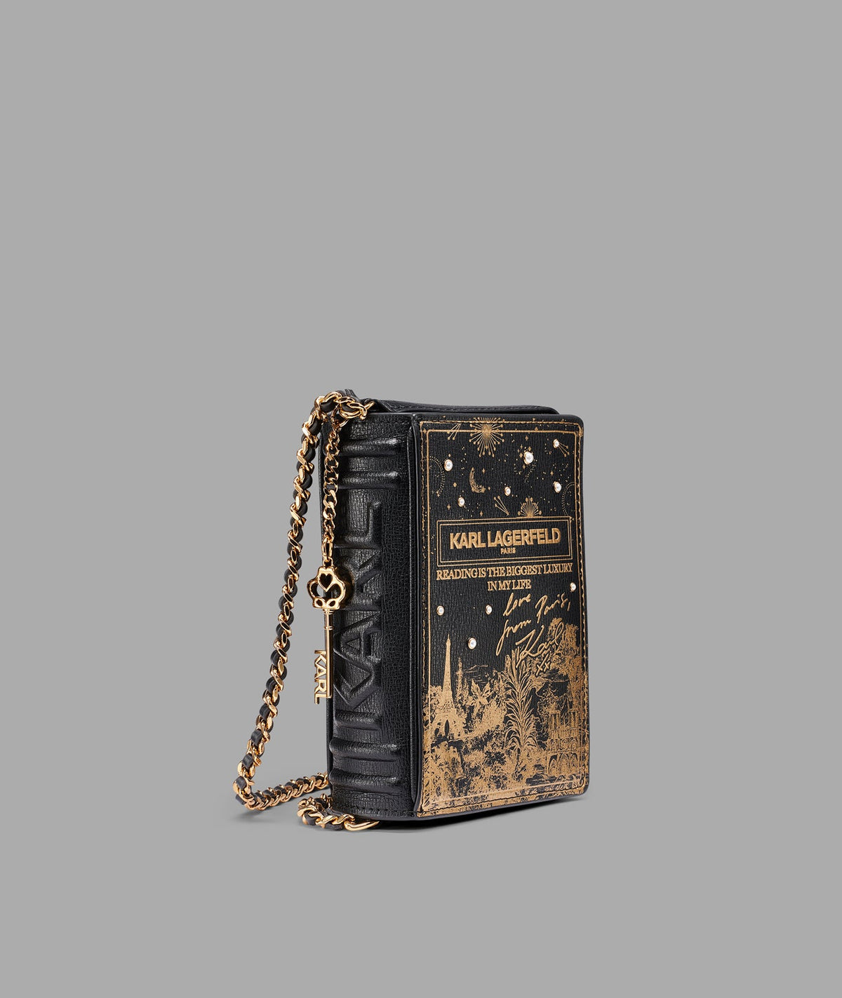 Karl Lagerfeld Ikon Leather Constellation Book Crossbody