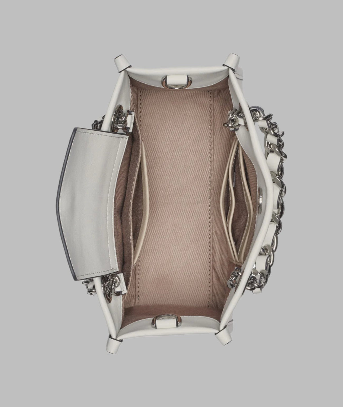 Karl Lagerfeld Savoie Small Leather Crossbody White