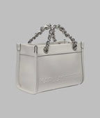 Karl Lagerfeld Savoie Small Leather Crossbody White