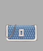 Karl Lagerfeld Kosette Denim Jacquard Shoulder Bag