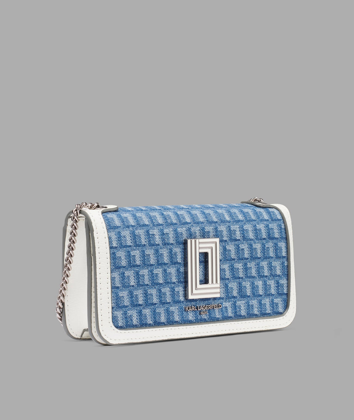 Karl Lagerfeld Kosette Denim Jacquard Shoulder Bag