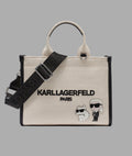 Karl Lagerfeld Kristina Canvas Karl et Choupette Logo Crossbody Natural