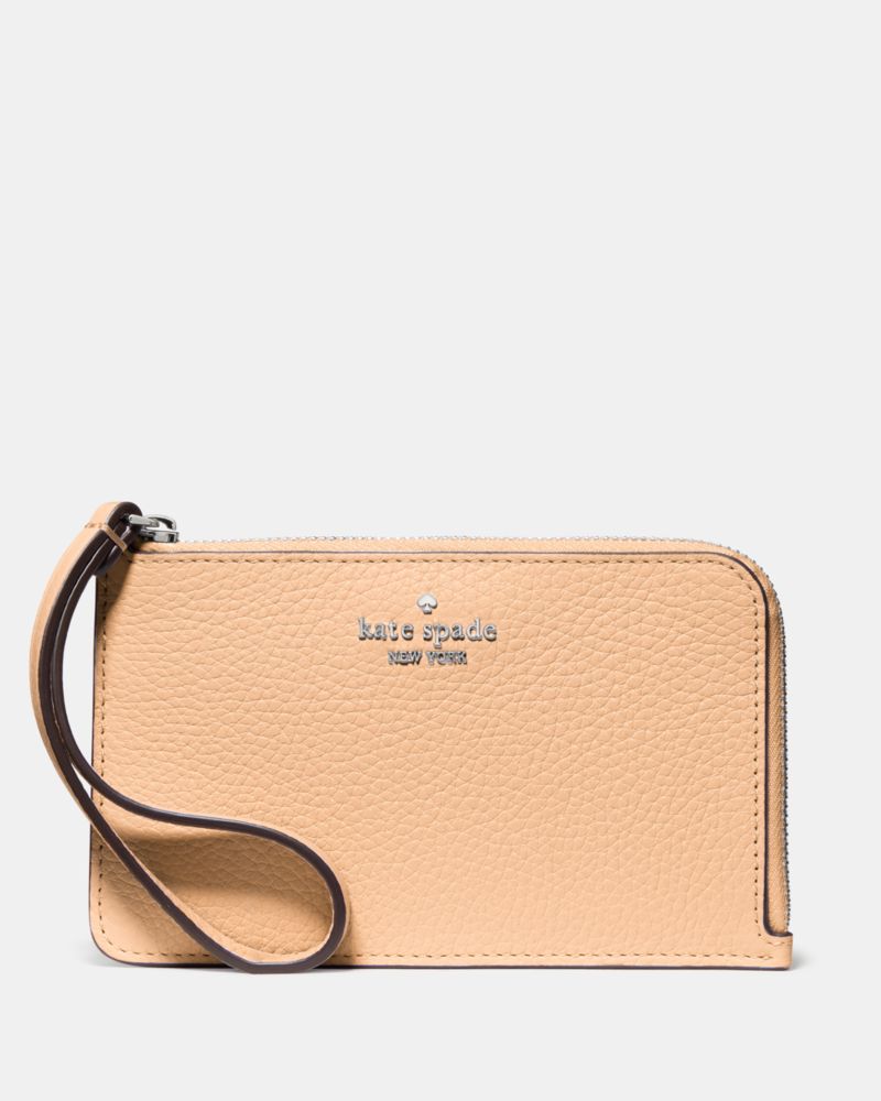 Kate Spade Lucy Small Card Holder Wristlet - Beige