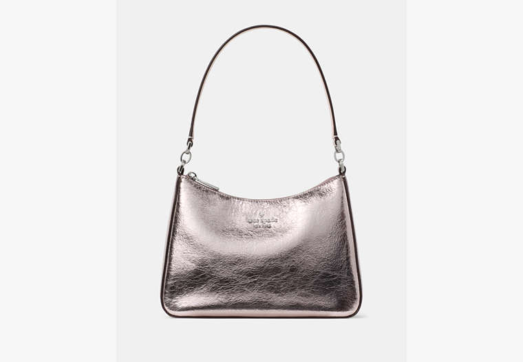 Kate Spade Margot Medium Shoulder Bag Crinkle Metallic Lilac Moonlight