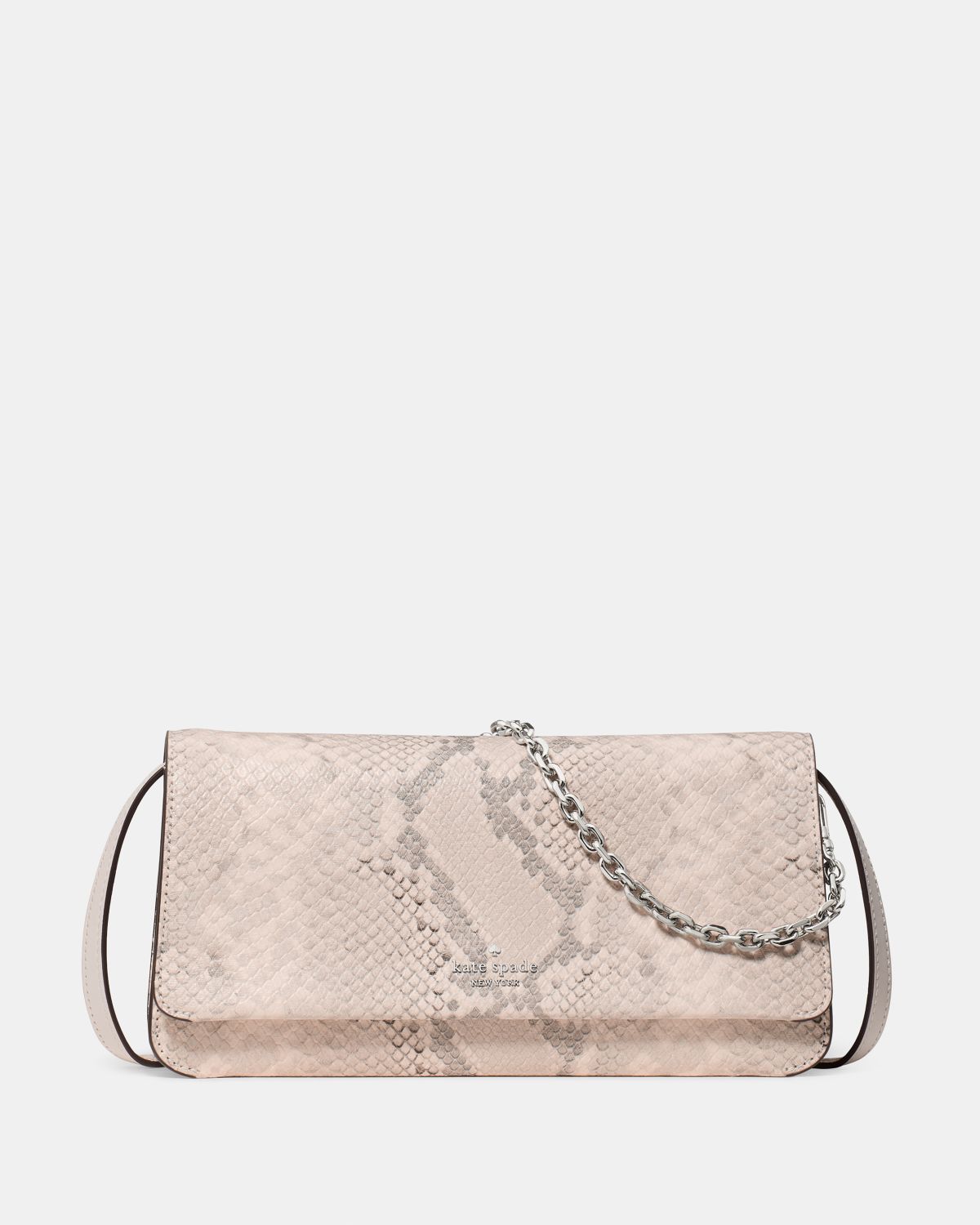 Kate Spade Ivy Crossbody Bag Snake Embossed Pink Multi